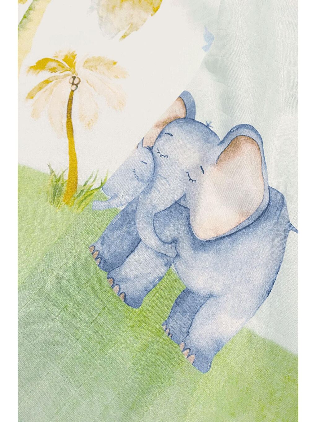 Beyaz Happy Land 100% Pamuk Müslin Örtü Seti (90x90 cm 2'li)-4