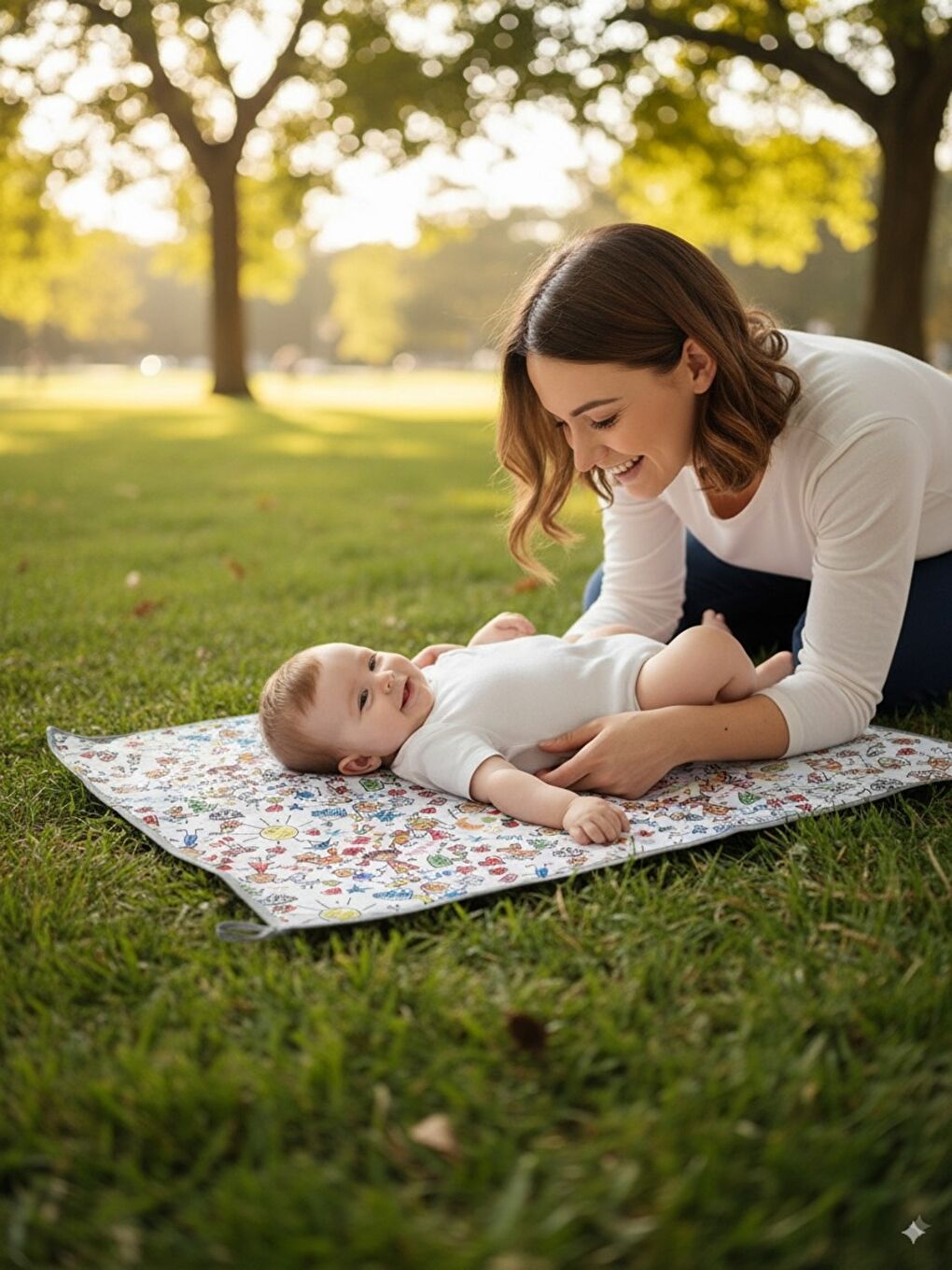 Ekonomik Set, 1 adet Family + 1 adet Zoo, 65x80cm, Sıvı Geçirmez Alt Açma Örtüsü, Bebek Bakım Örtüsü-4