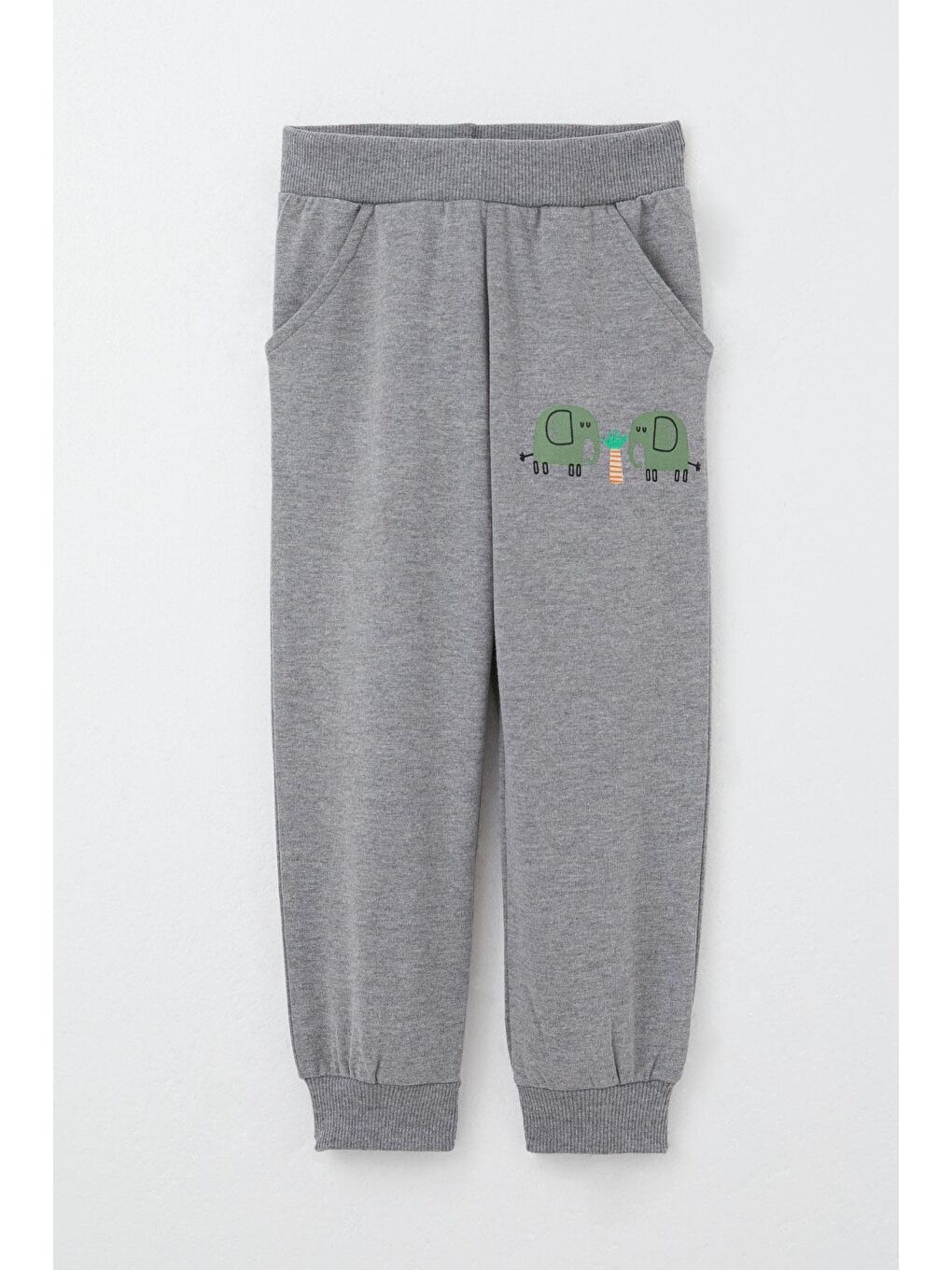 Erkek Çocuk Eşofman Takım Sevimli Fil Desenli Mint Yeşili (1-4 Yaş)-3