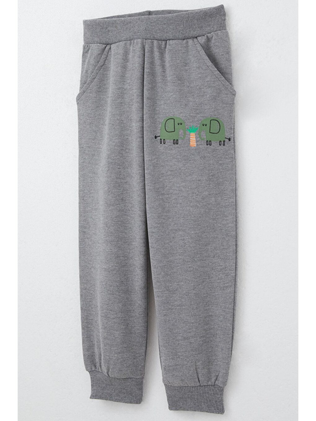 Erkek Çocuk Eşofman Takım Sevimli Fil Desenli Mint Yeşili (1-4 Yaş)-7