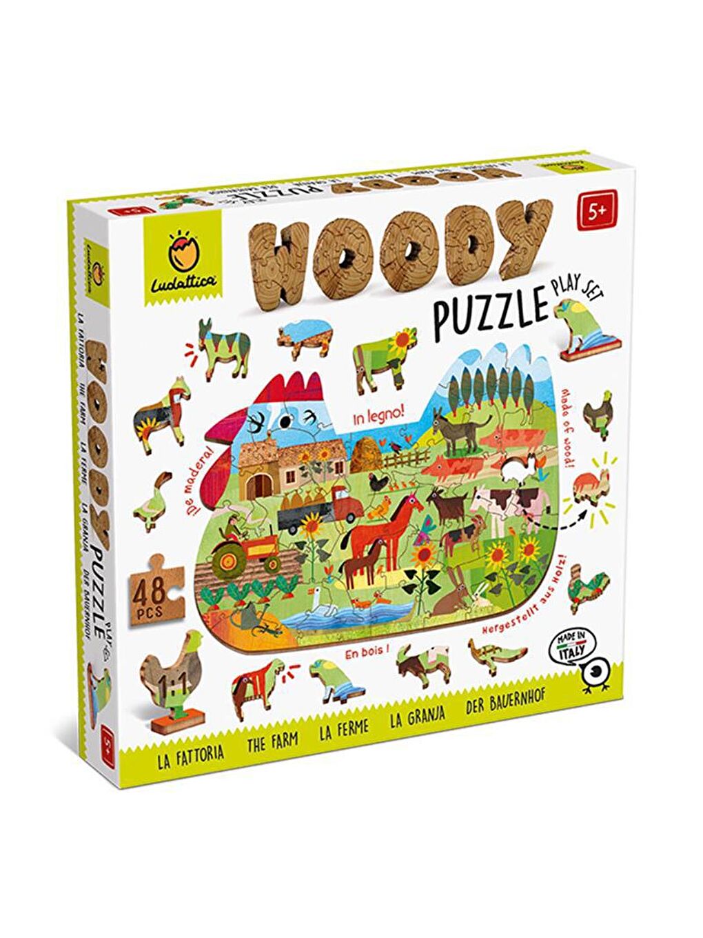 Ludattica Karışık The Farm - Woody Puzzle - 1