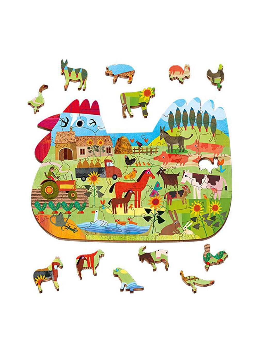 Ludattica Karışık The Farm - Woody Puzzle - 2