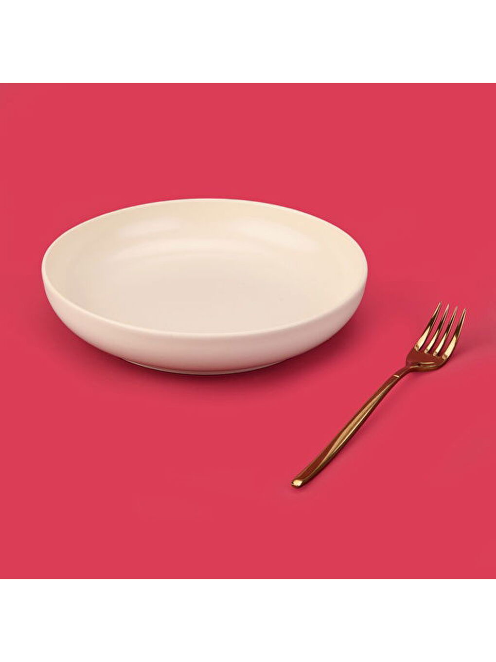 Ekru Kitchen Nordic Çukur Yemek Tabağı - Krem - 22 cm-3