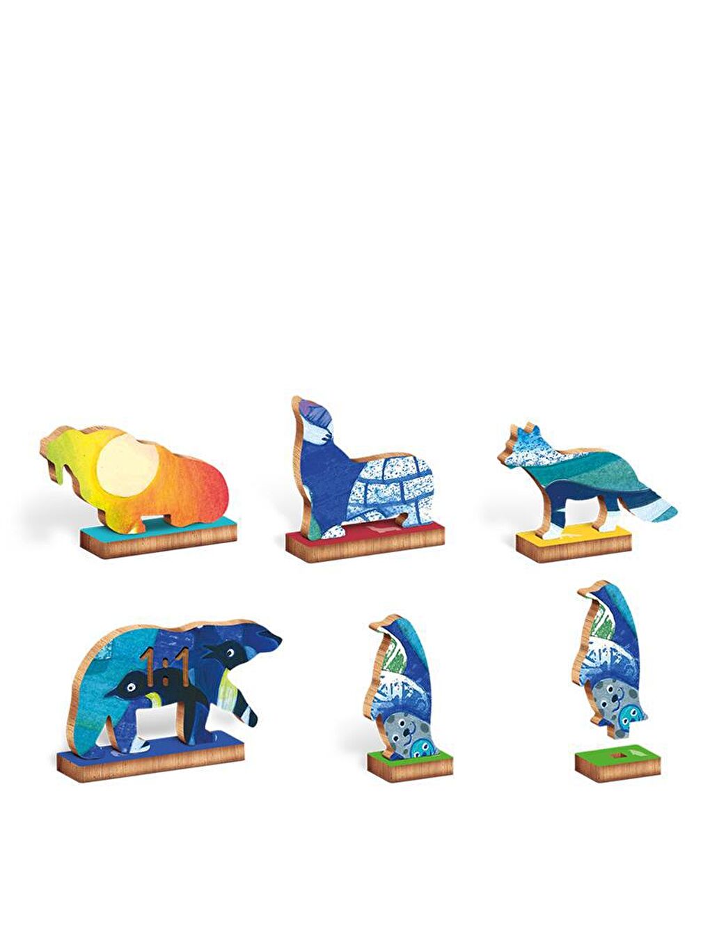 Ludattica Karışık Polar Animals - Woody Puzzle - 3