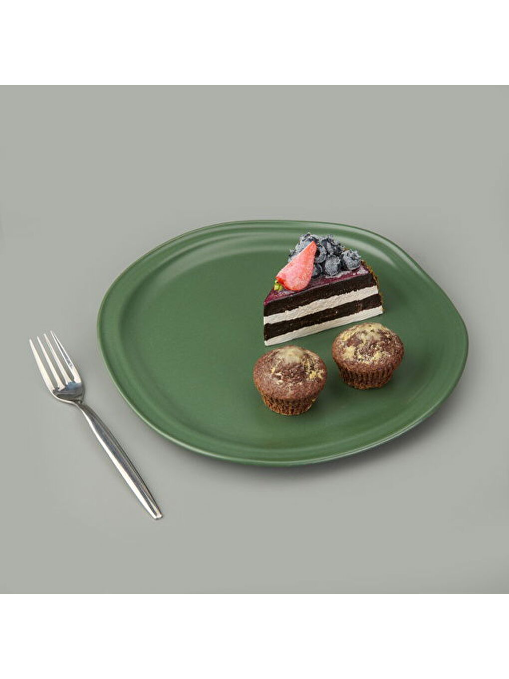 Kitchen Bloom Servis Tabağı - Yeşil - 29 cm-2