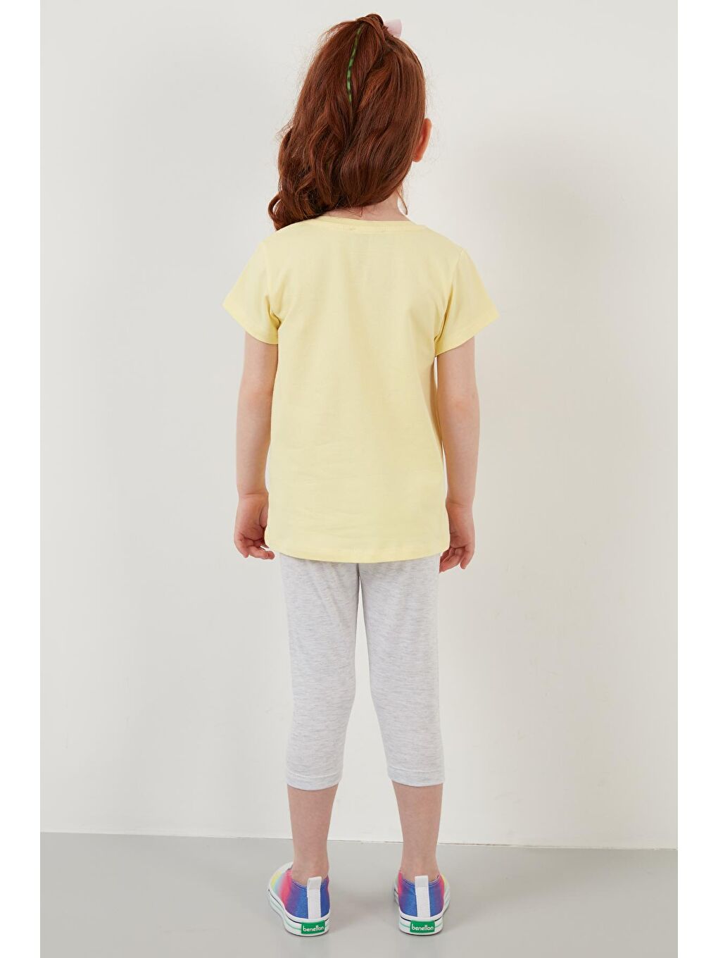 Sarı Baskılı Bisiklet Yaka Pamuklu 2'li Takım 6211032-4