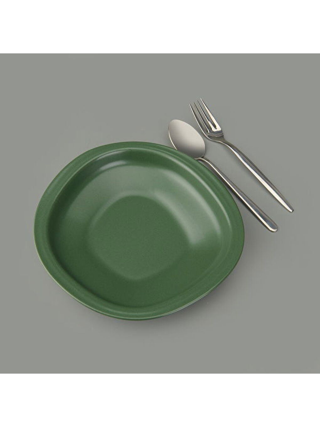 Kitchen Bloom Çukur Yemek Tabağı - Yeşil - 23 cm-3