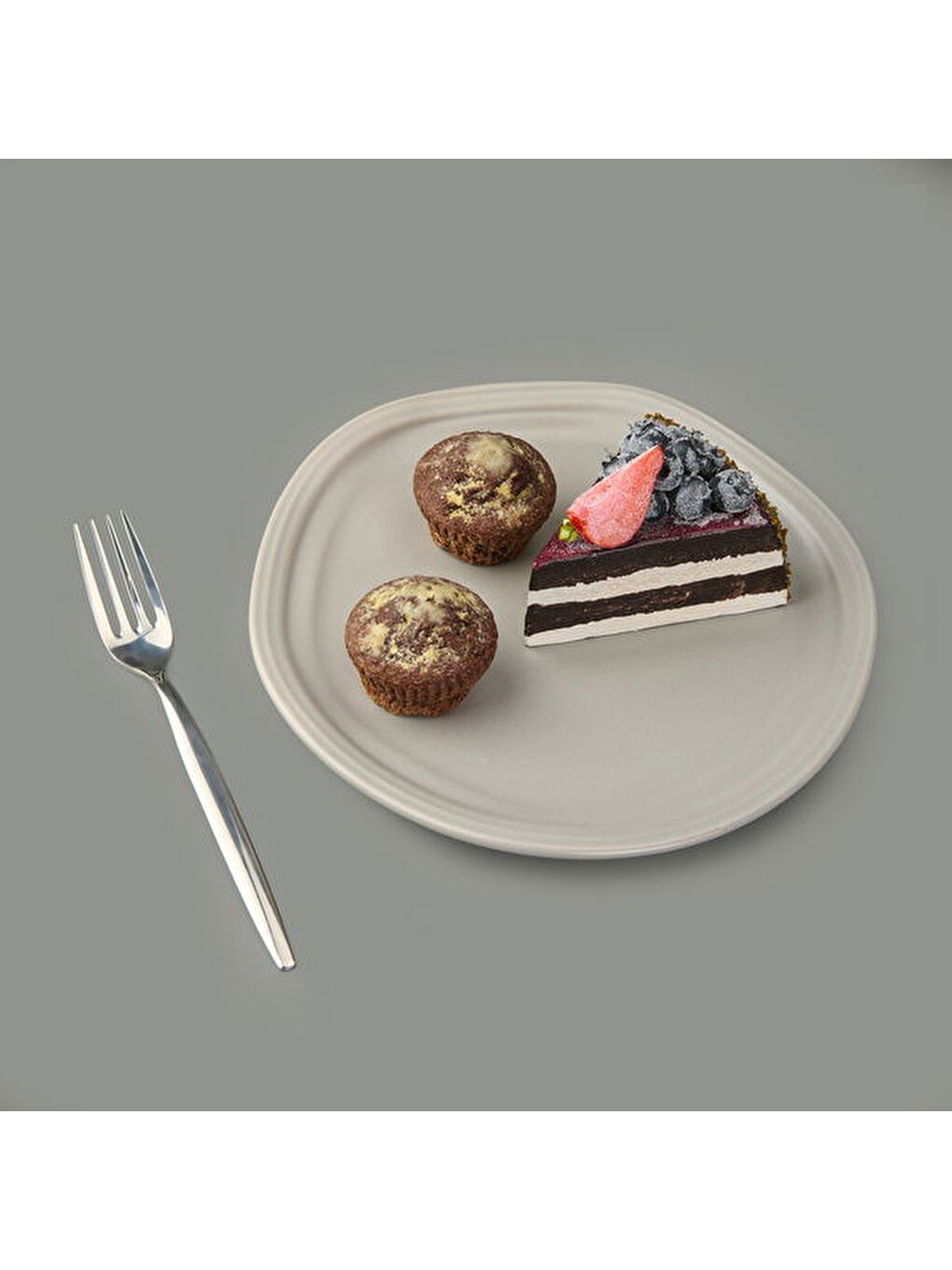 Kitchen Bloom Pasta Tabağı - Gri - 24 cm-2