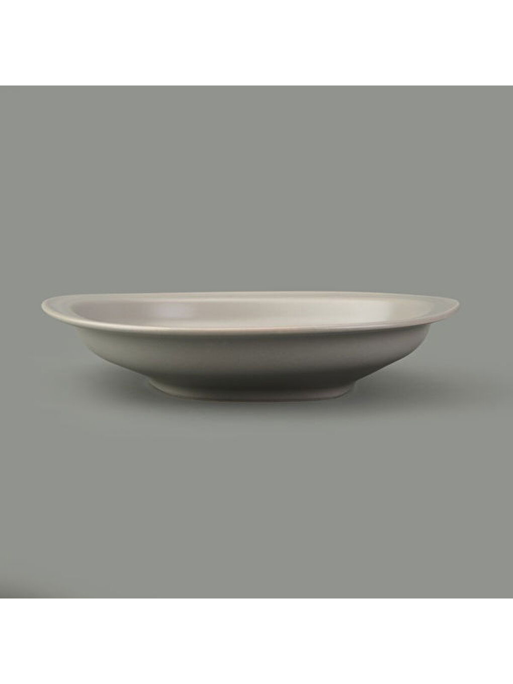 Kitchen Bloom Çukur Yemek Tabağı - Gri - 23 cm-1