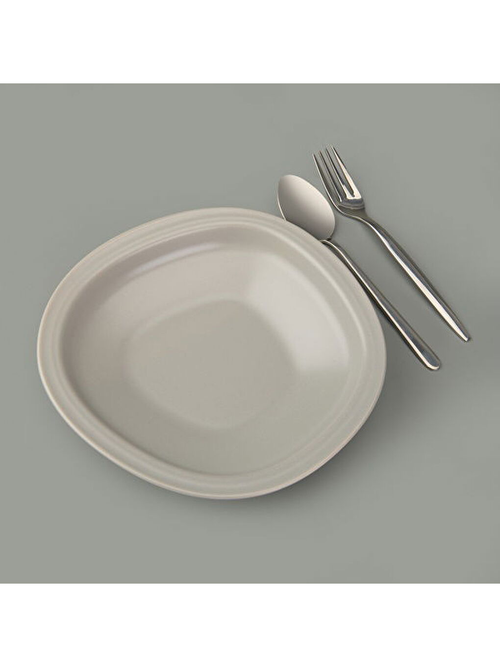 Kitchen Bloom Çukur Yemek Tabağı - Gri - 23 cm-2