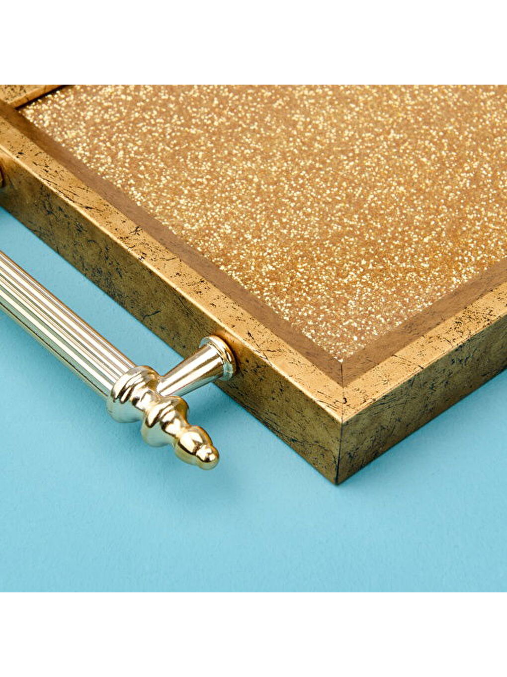 Sarı Kitchen Mini Tepsi - Gold - 29x18 cm-1