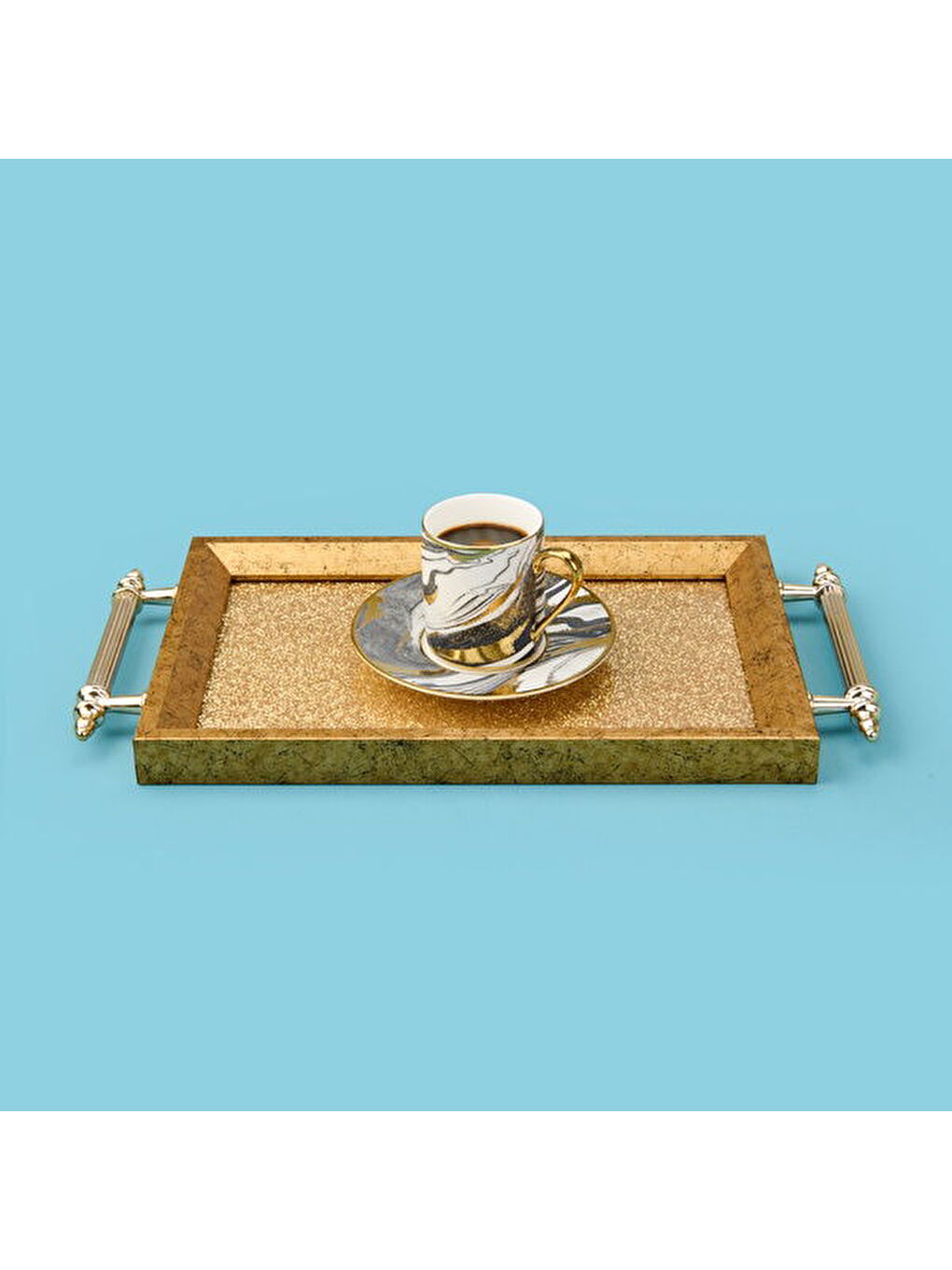 Sarı Kitchen Mini Tepsi - Gold - 29x18 cm-2