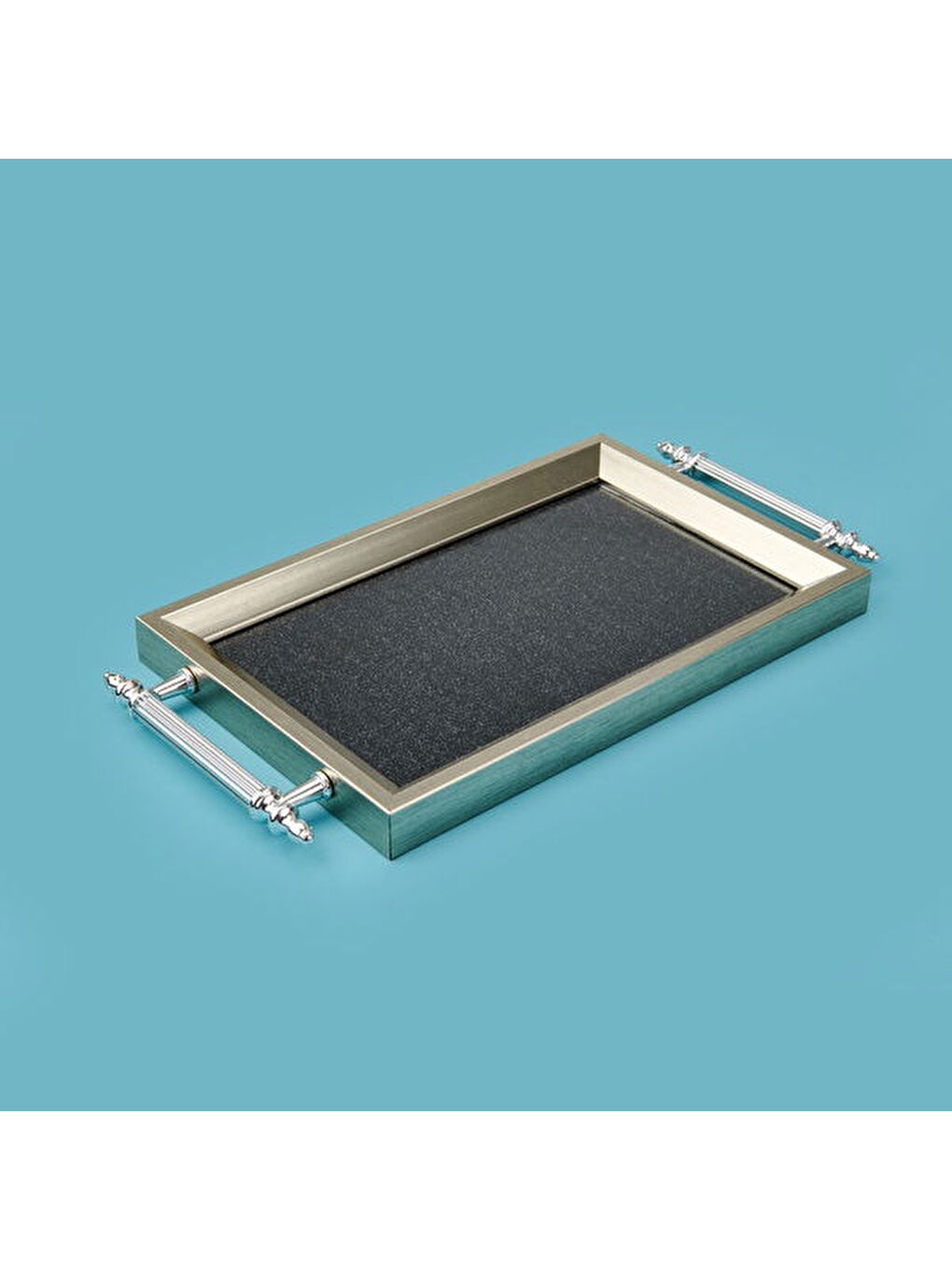 Gri Kitchen Mini Tepsi - Silver - 29x18 cm-1