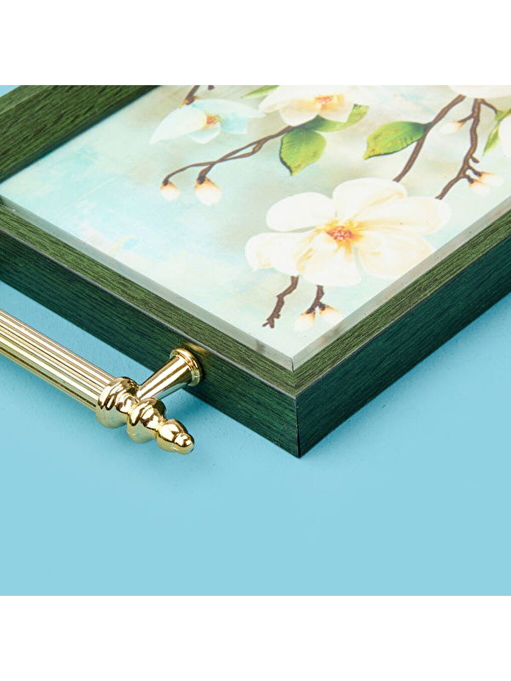 Karışık Kitchen Mini Çiçekli Tepsi - Renkli - 29x18 cm-1