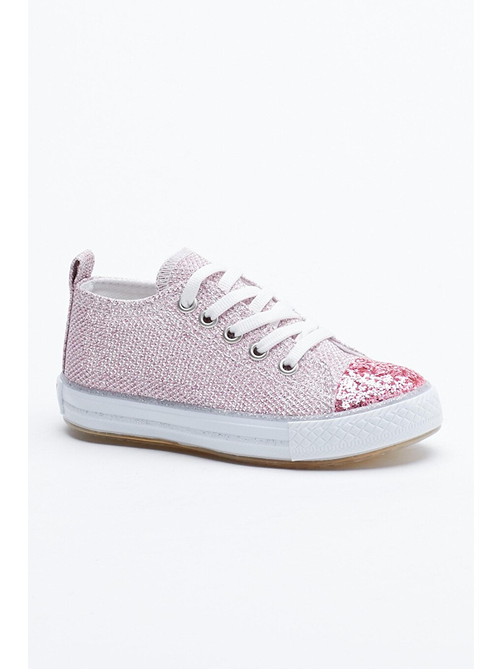 Çocuk Unisex Pembe Işıklı Bağcıklı Spor Ayakkabı Tb998