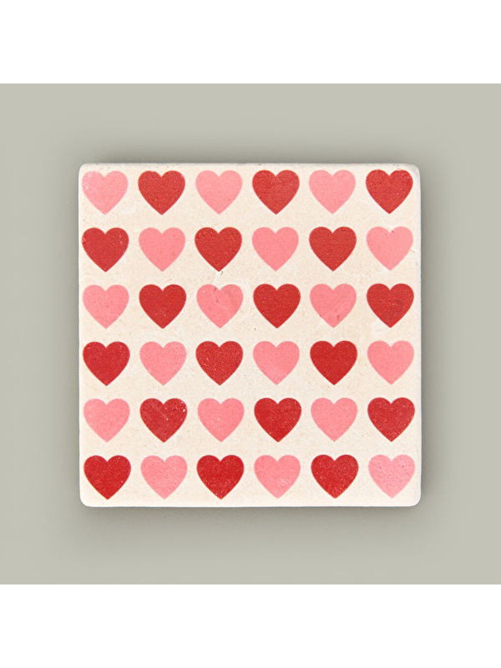 Karışık Kitchen Kalpler Taş Bardak Altlığı - Renkli - 10x10 cm-2