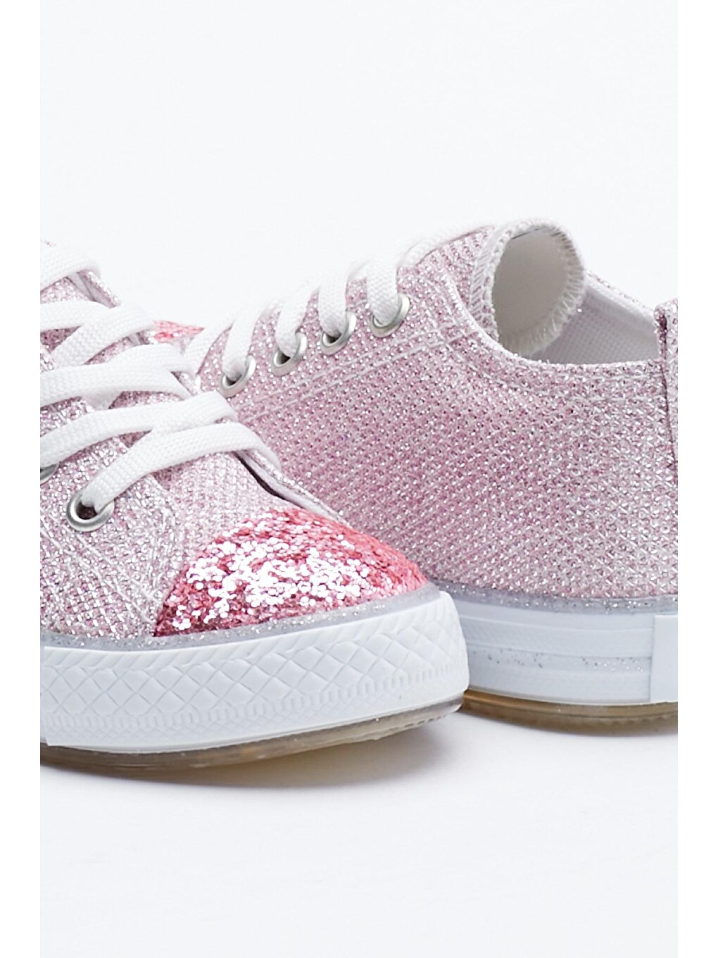Çocuk Unisex Pembe Işıklı Bağcıklı Spor Ayakkabı Tb998-1