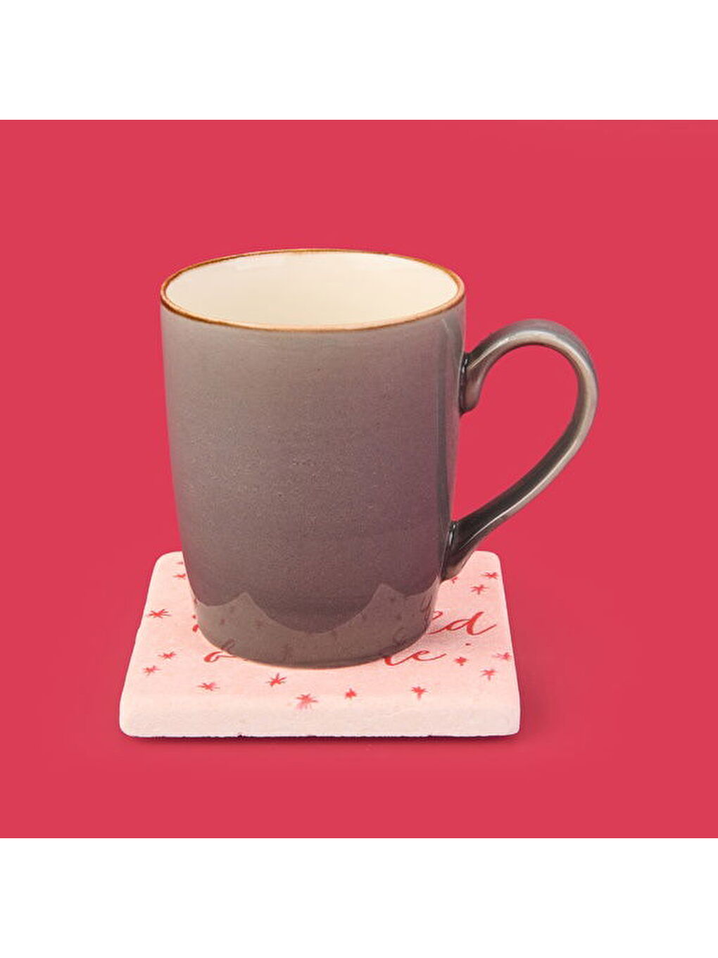 Karışık Kitchen Baby It's Cold Outside Taş Bardak Altlığı - Renkli - 10x10 cm-1