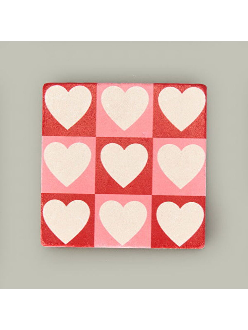 Karışık Kitchen Kalpli Taş Bardak Altlığı - Renkli - 10x10 cm-1