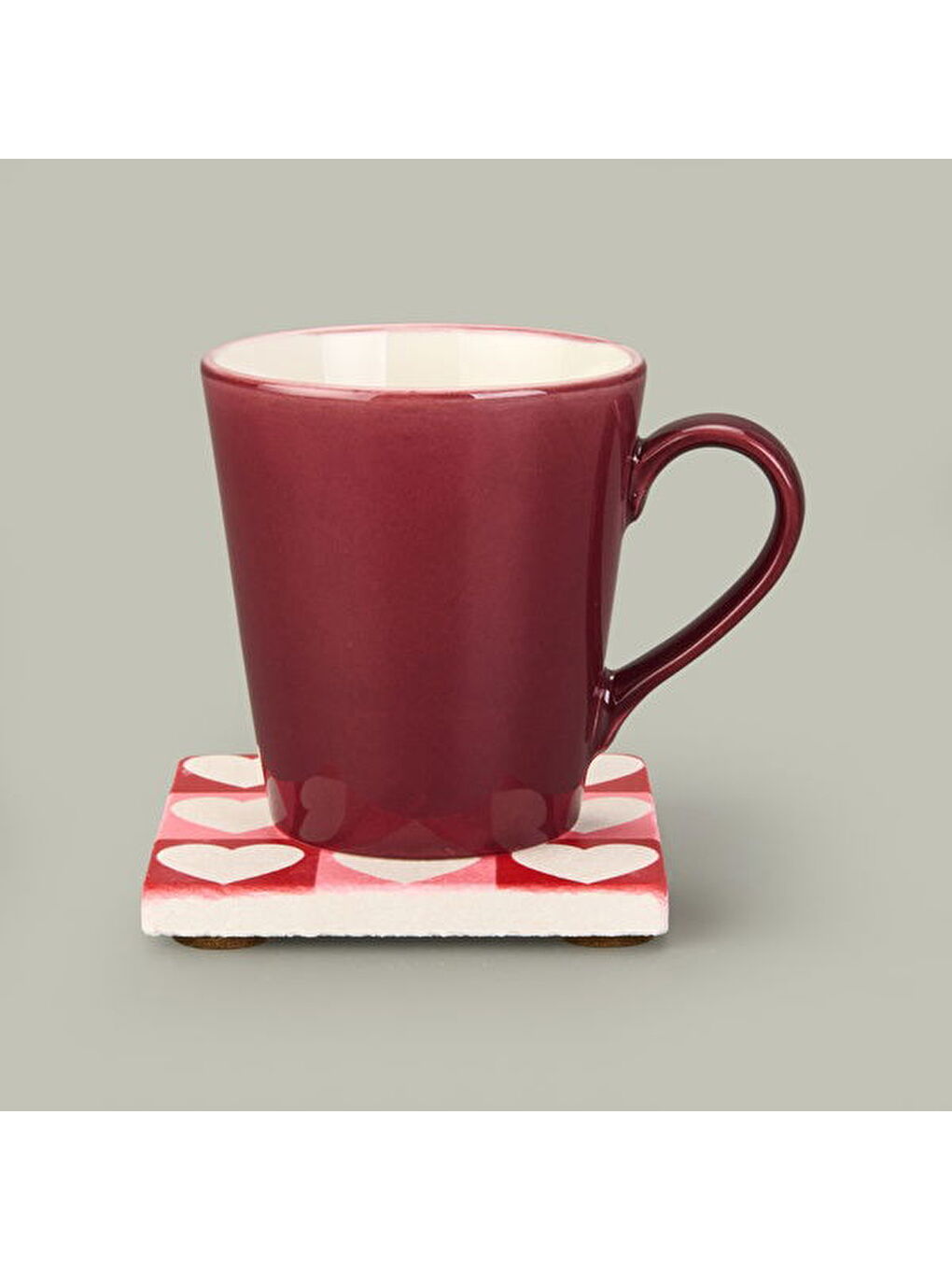 Karışık Kitchen Kalpli Taş Bardak Altlığı - Renkli - 10x10 cm-2