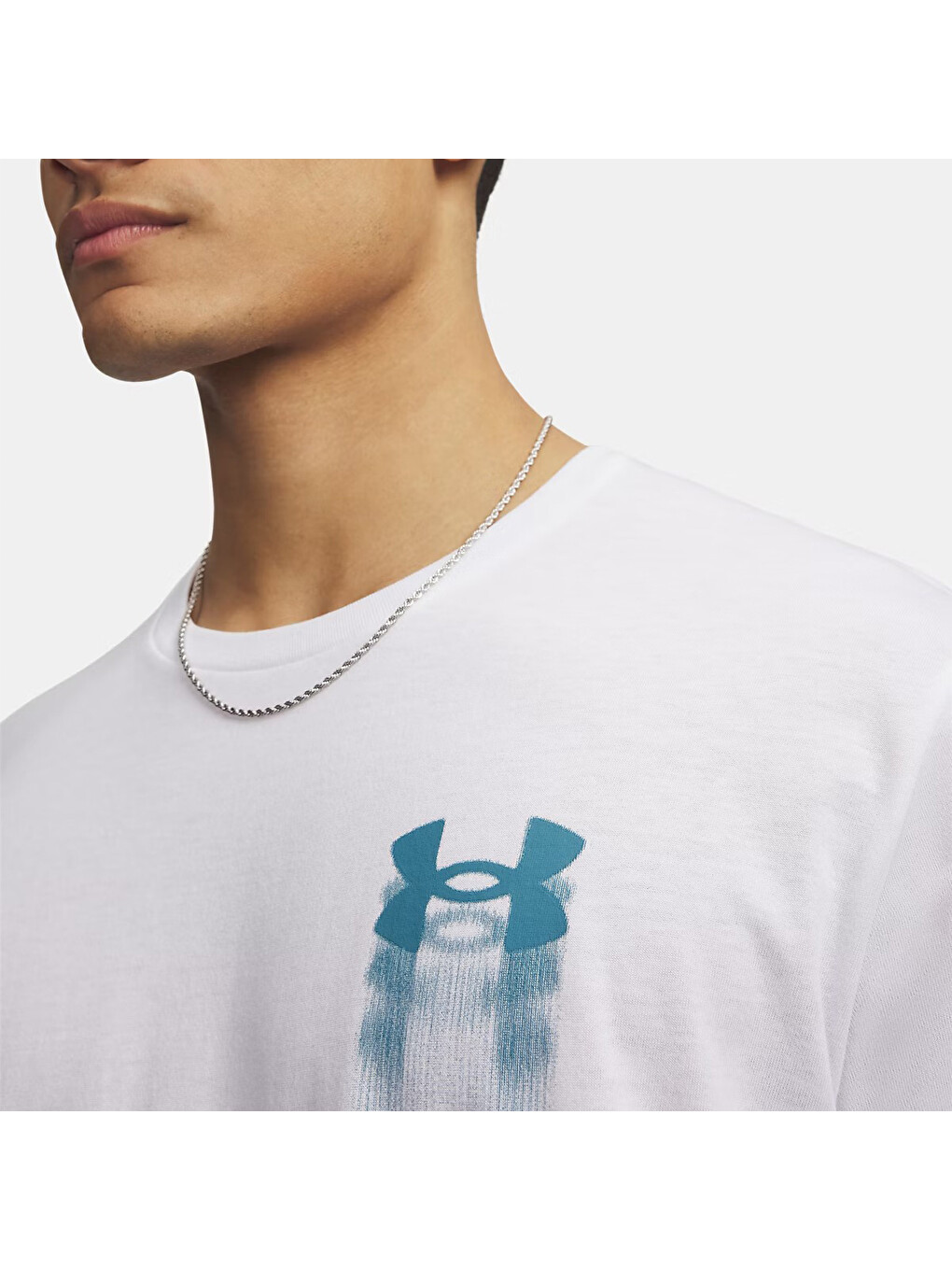 Blur Logo Erkek Beyaz Tişört-2