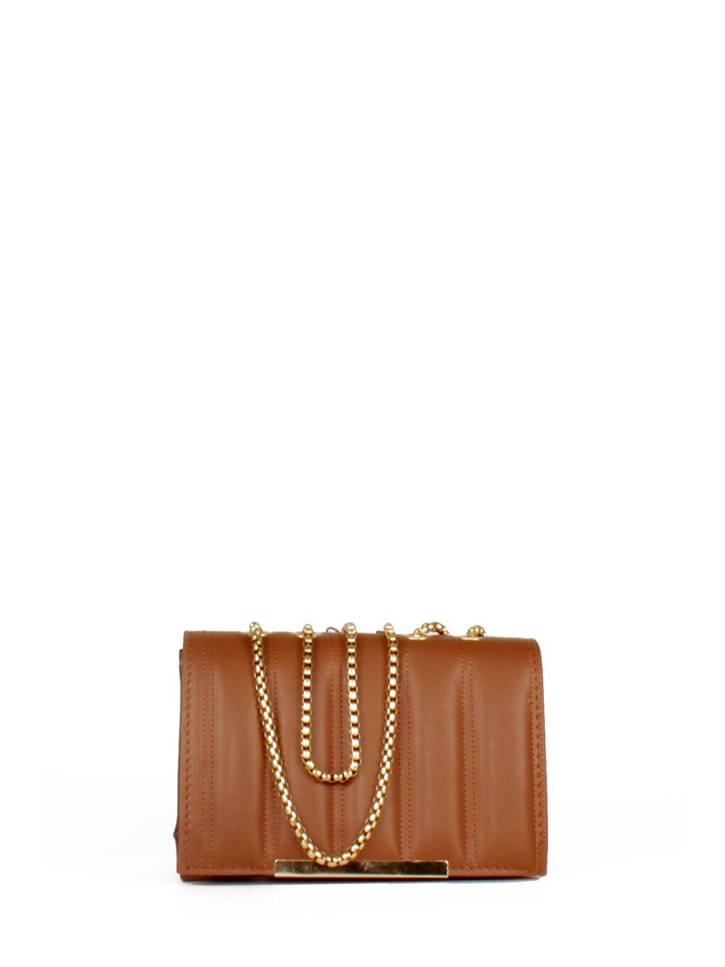 Kahverengi Kadın Zincir Asklı El ve Omuz Çantası (10545)-1