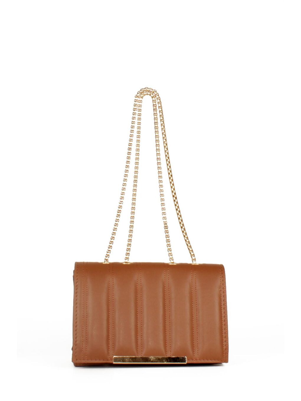 Kahverengi Kadın Zincir Asklı El ve Omuz Çantası (10545)-2