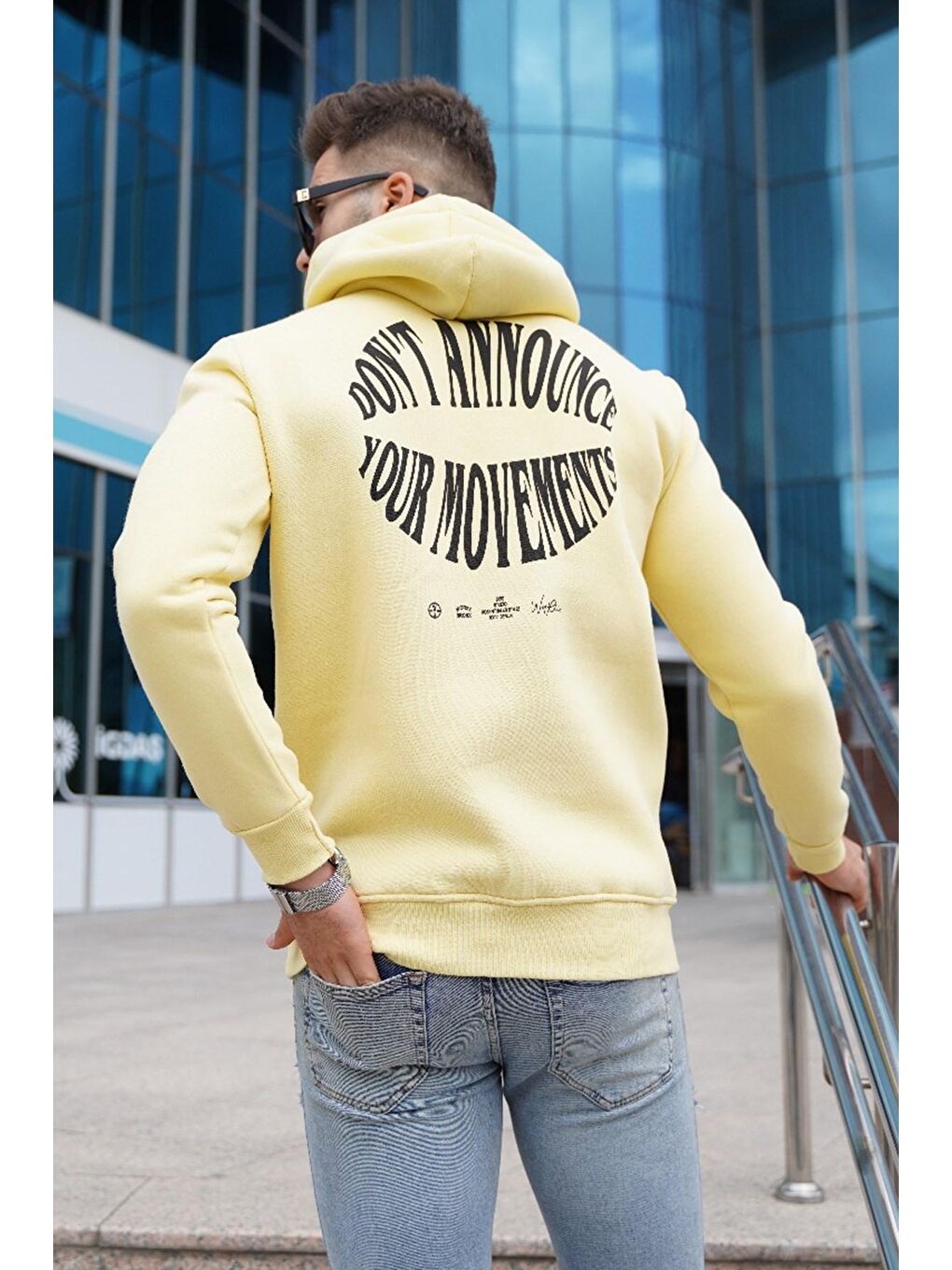 Madmext Sarı Kapüşonlu Sweatshirt 5331 - 1