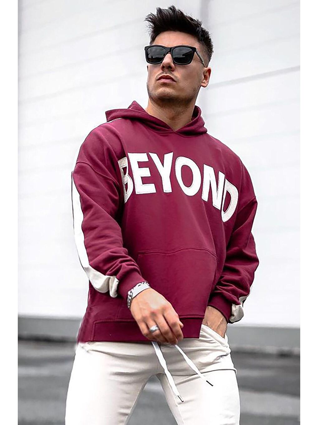 Madmext Bordo Kapüşonlu Sweatshirt 5327 - 1