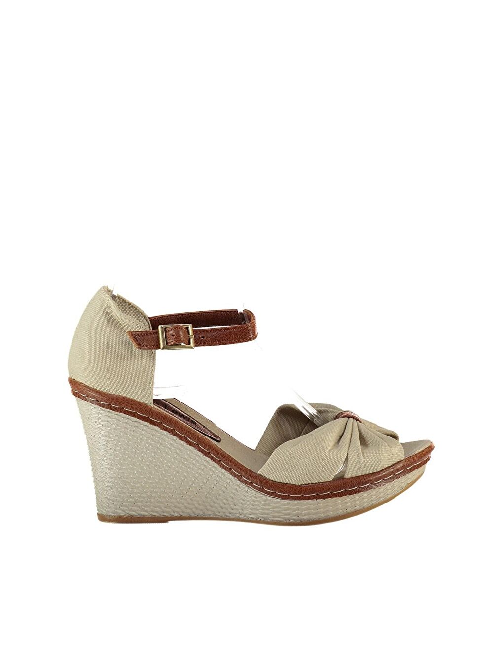 9674040505 Bej Dolgu Taban Kadın Ayakkabı-3