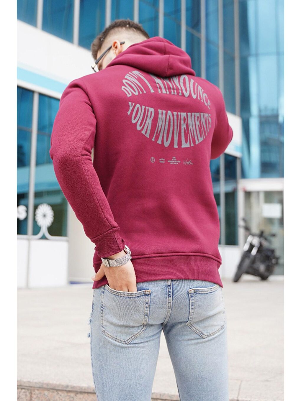 Madmext Bordo Kapüşonlu Sweatshirt 5331 - 1