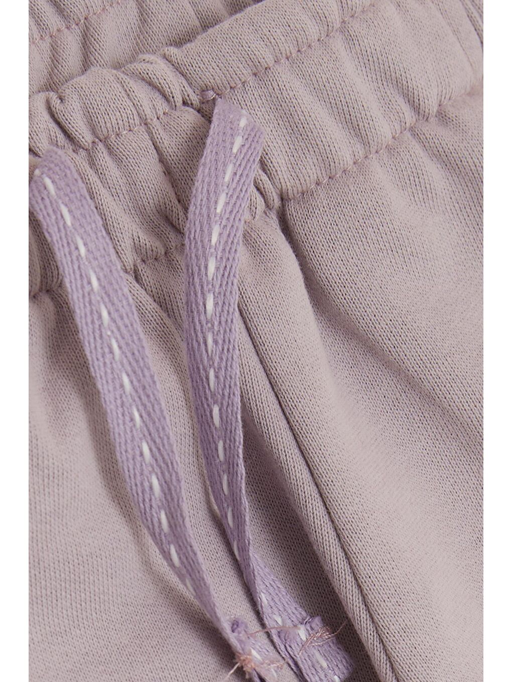 Kız Çocuk Alt Bağcık Aksesuarlı Beli Lastikli Cepli Açık Lila (1-3 Yaş)-2