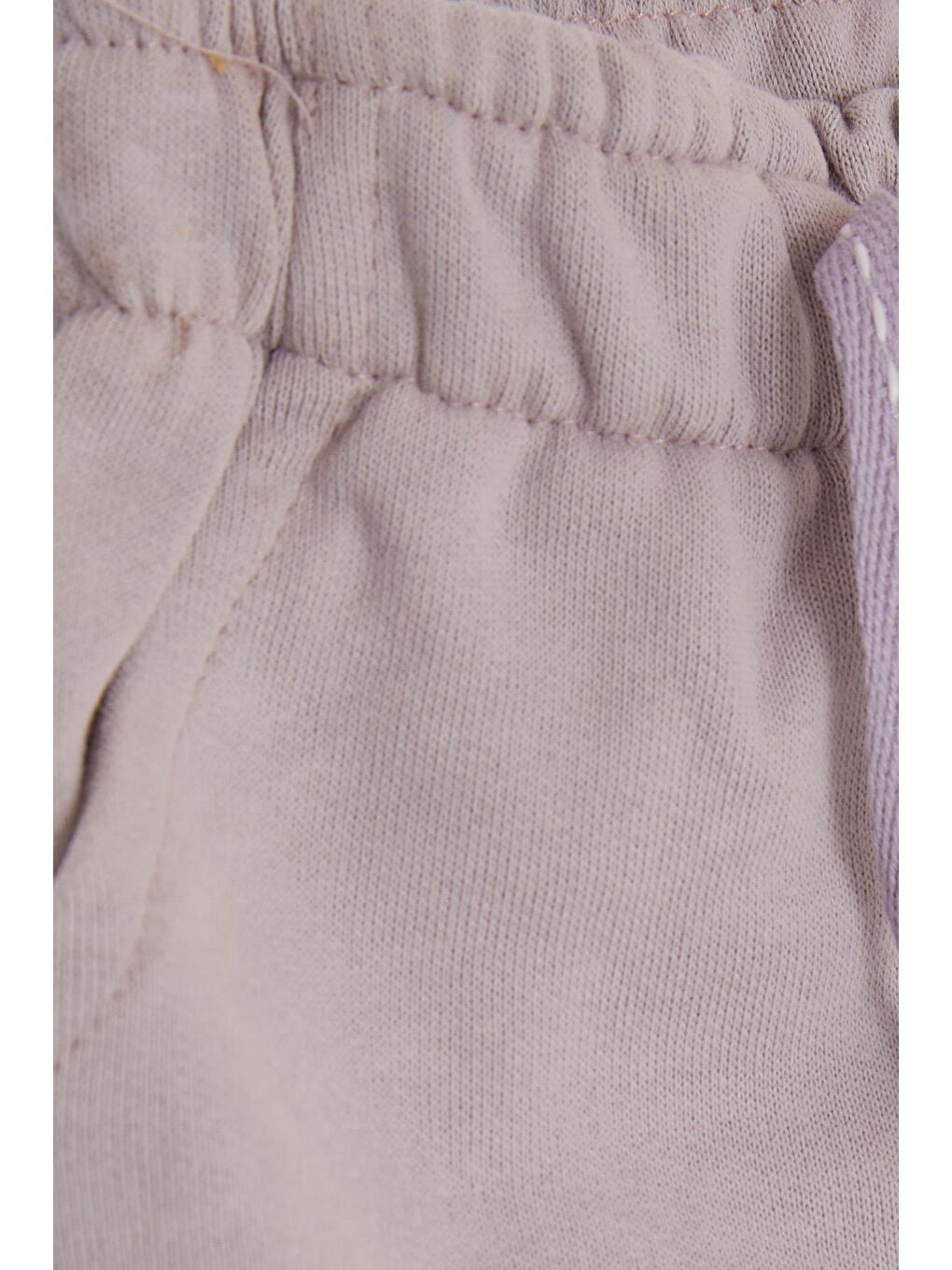 Kız Çocuk Alt Bağcık Aksesuarlı Beli Lastikli Cepli Açık Lila (1-3 Yaş)-3