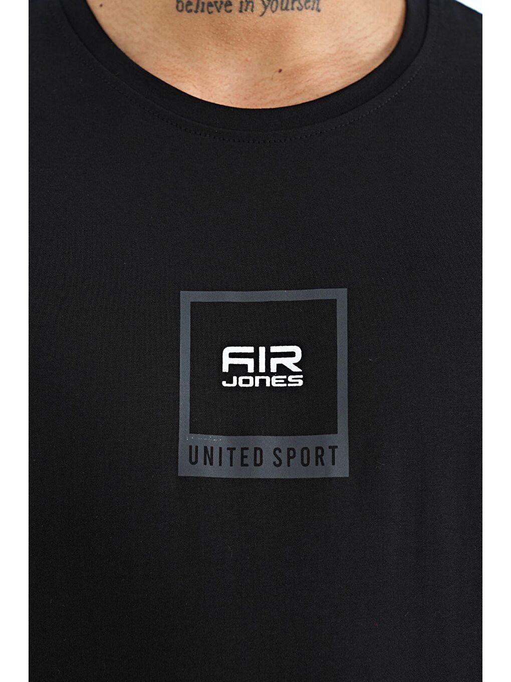 AIR JONES Adney Siyah O Yaka Erkek T-Shirt - 88230 - 1