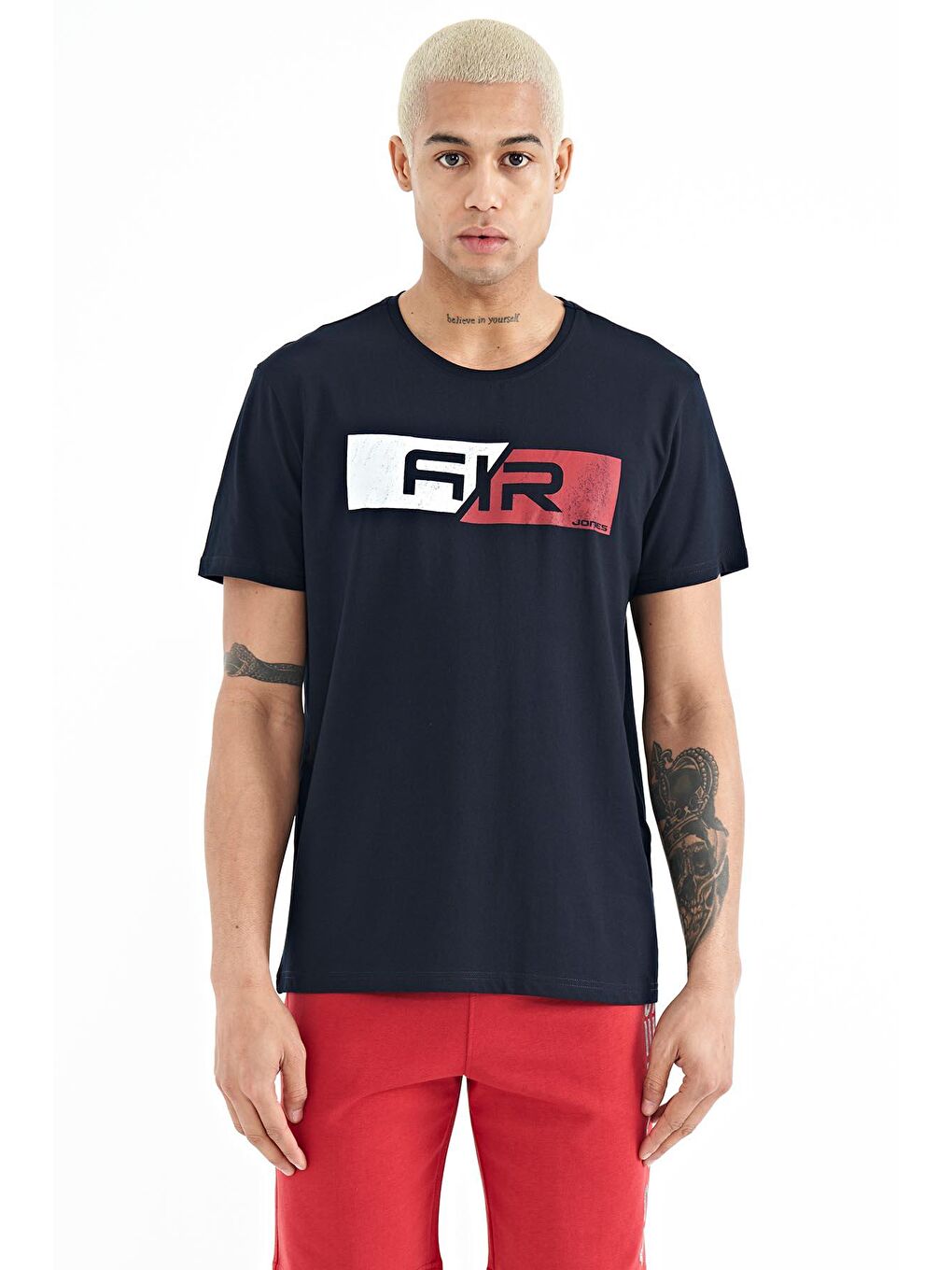 AIR JONES Lacivert Casey Lacivert Standart Kalıp Erkek T-Shirt - 88205