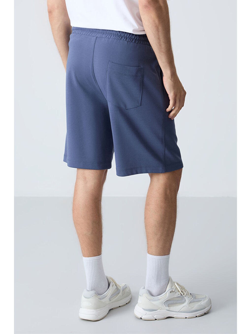 Petrol Pamuklu Kalın Yumuşak Dokulu Standart Fit Basic Erkek Şort  - 81275-4