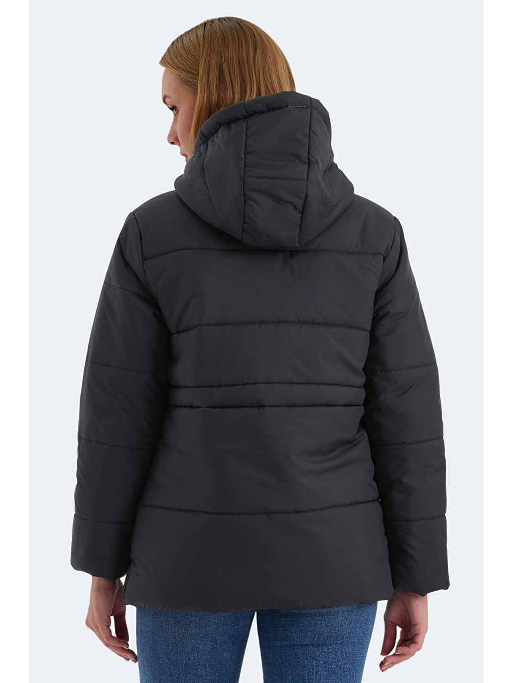 CALLU Kadın Mont Kaban Siyah-1