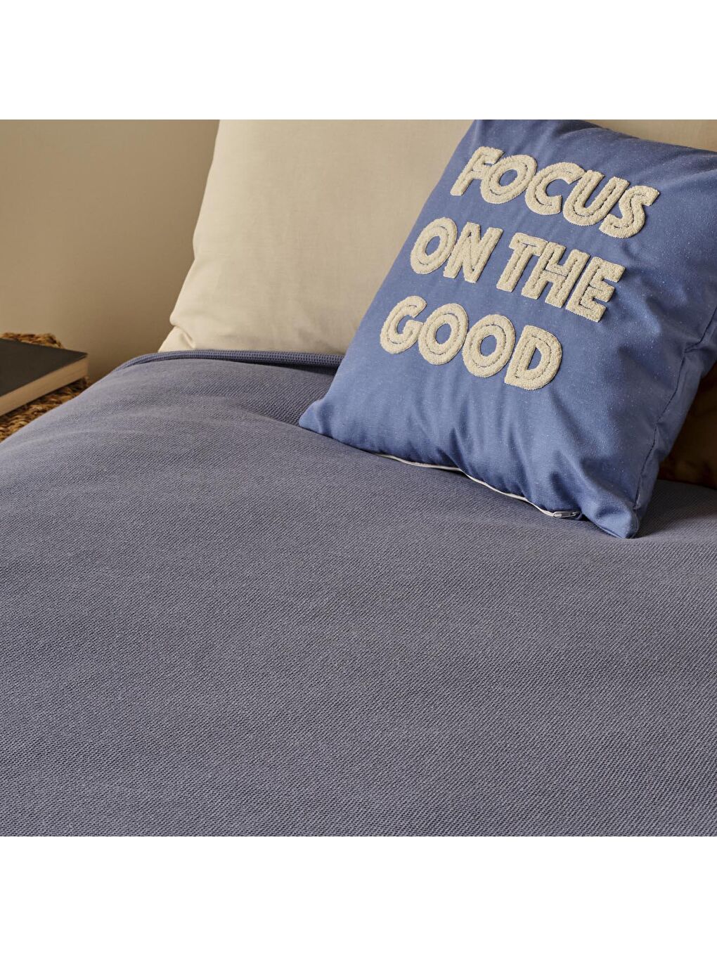 Mini Waffle %100 Pamuk Çift Kişilik Pike Mavi-1