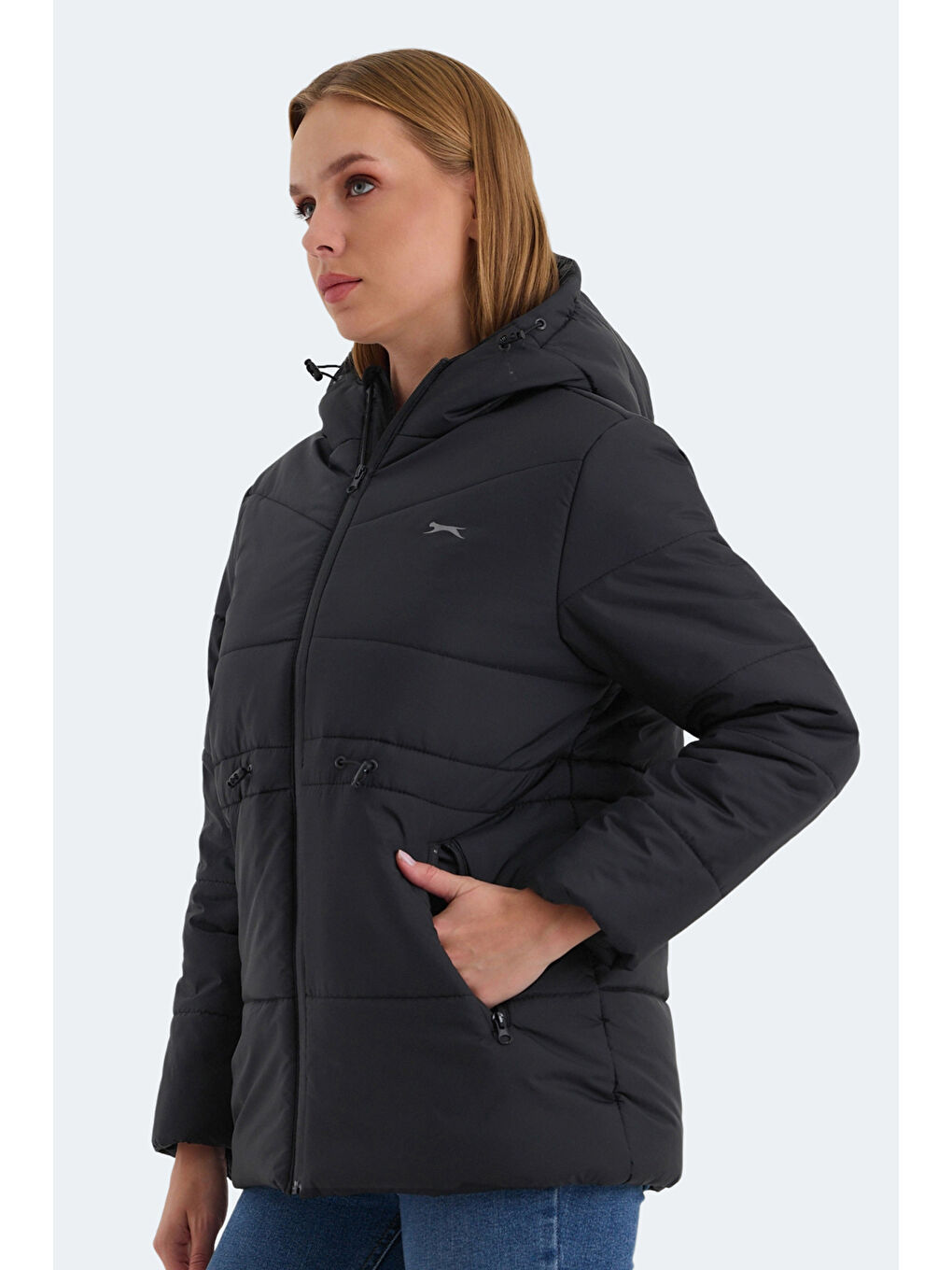 CALLU Kadın Mont Kaban Siyah-2