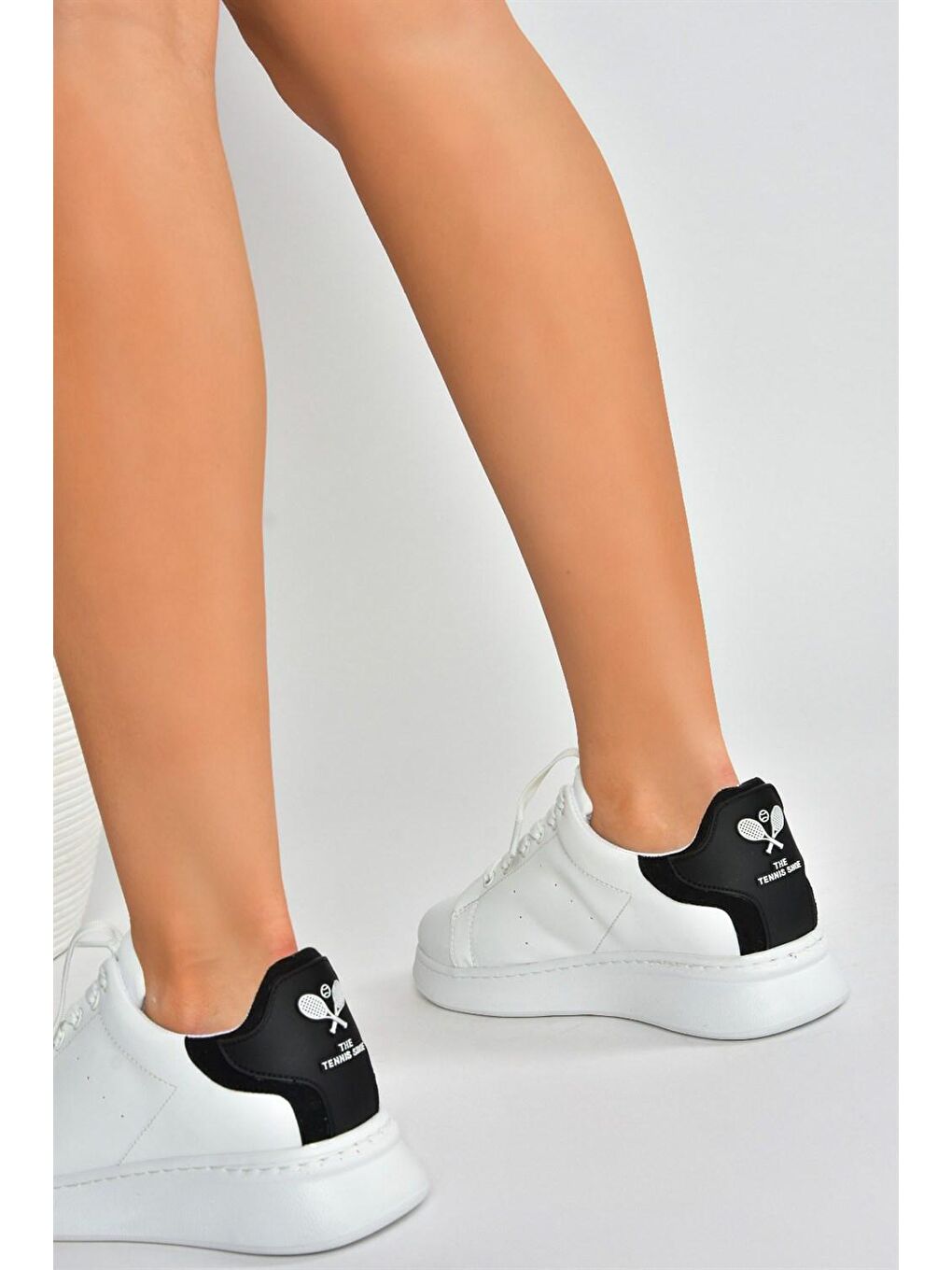 M610275509 Beyaz/Siyah Kadın Sneakers-2