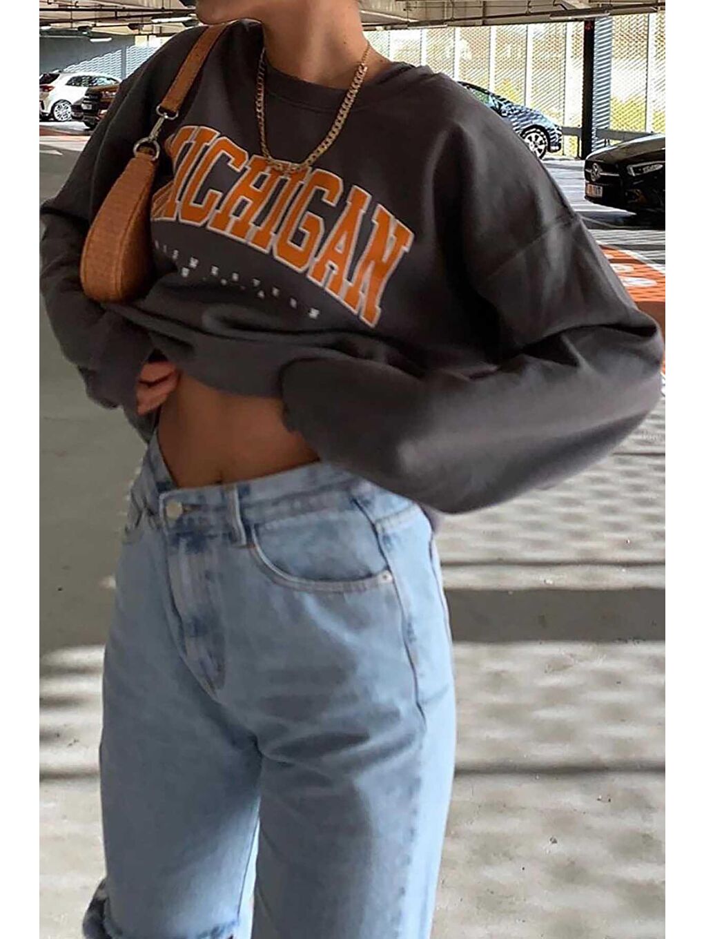 Antrasit Sweatshirt Mg785-4