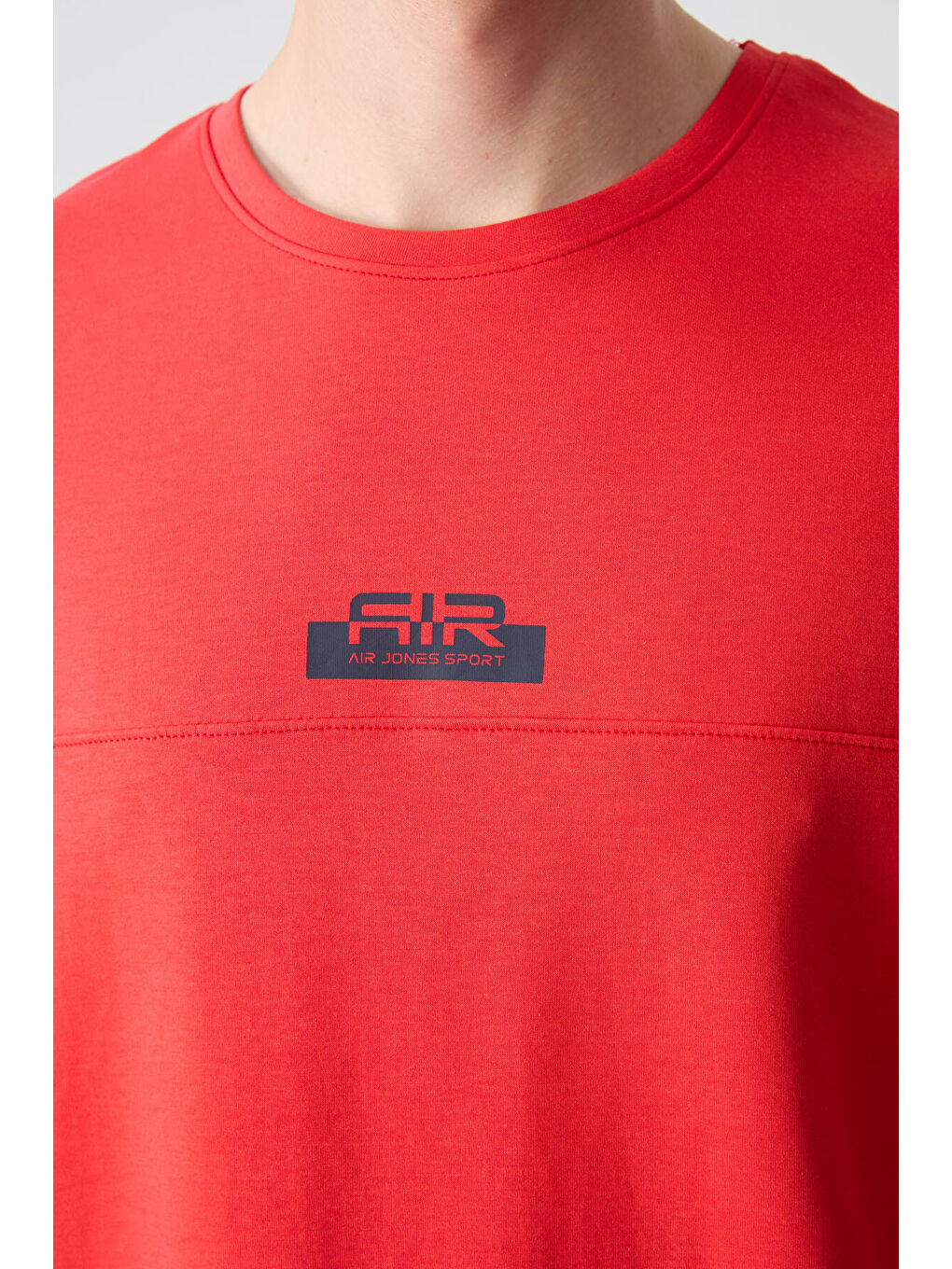 Kırmızı Fiesta - Lacivert Pamuklu Kalın Yumuşak Dokulu Oversize Fit Basic Erkek Şort Takım - 85259-3