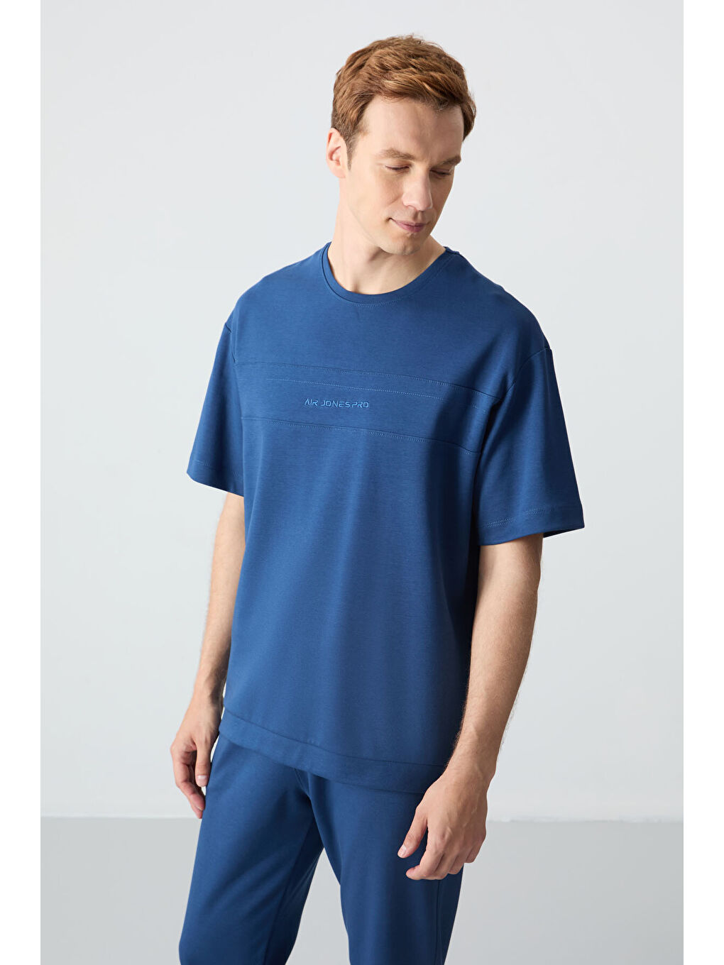 Mavi Parlament Pamuklu Kalın Yumuşak Dokulu Oversize Fit Basic Erkek Eşofman Takım - 85261-1