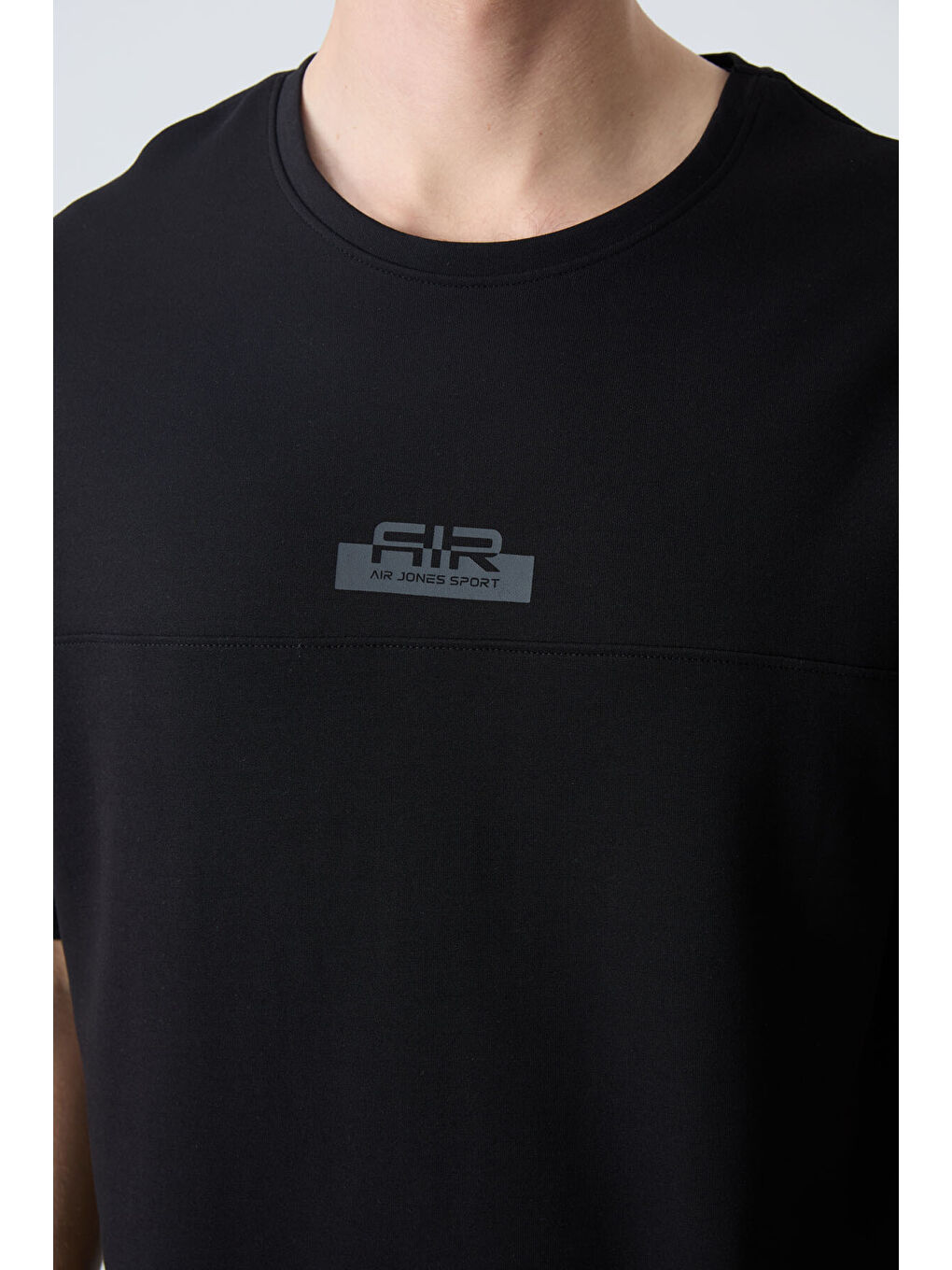 Siyah Pamuklu Kalın Yumuşak Dokulu Oversize Fit Basic Erkek Şort Takım - 85259-2