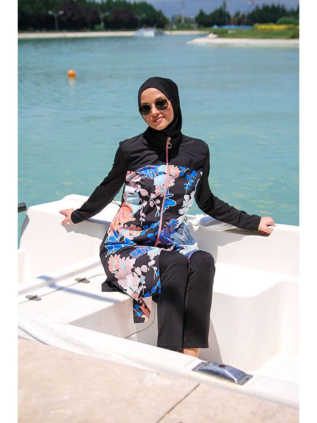 Siyah Tam Kapalı Tesettür Mayo M2265-1