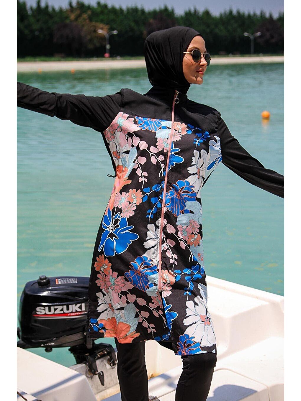 Siyah Tam Kapalı Tesettür Mayo M2265-2