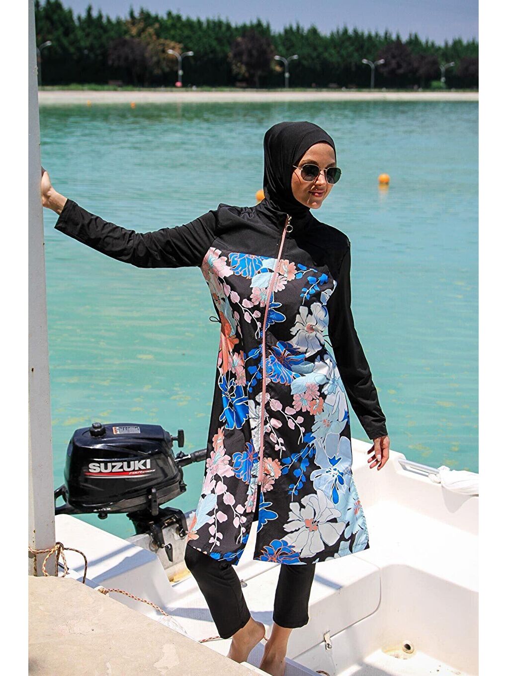 Siyah Tam Kapalı Tesettür Mayo M2265-3