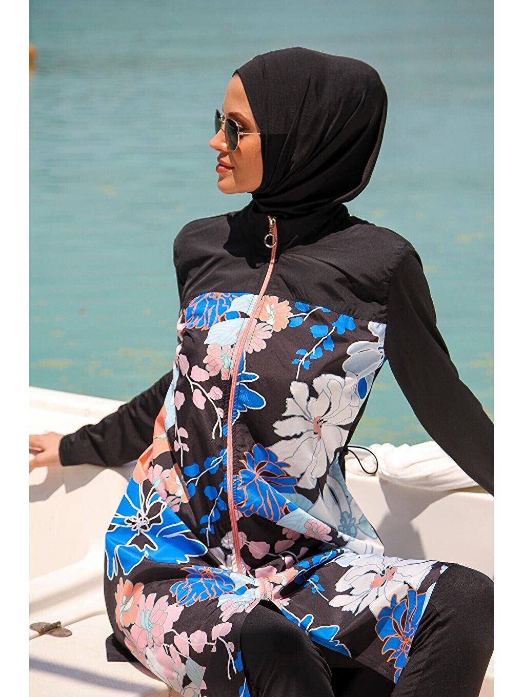 Siyah Tam Kapalı Tesettür Mayo M2265-4