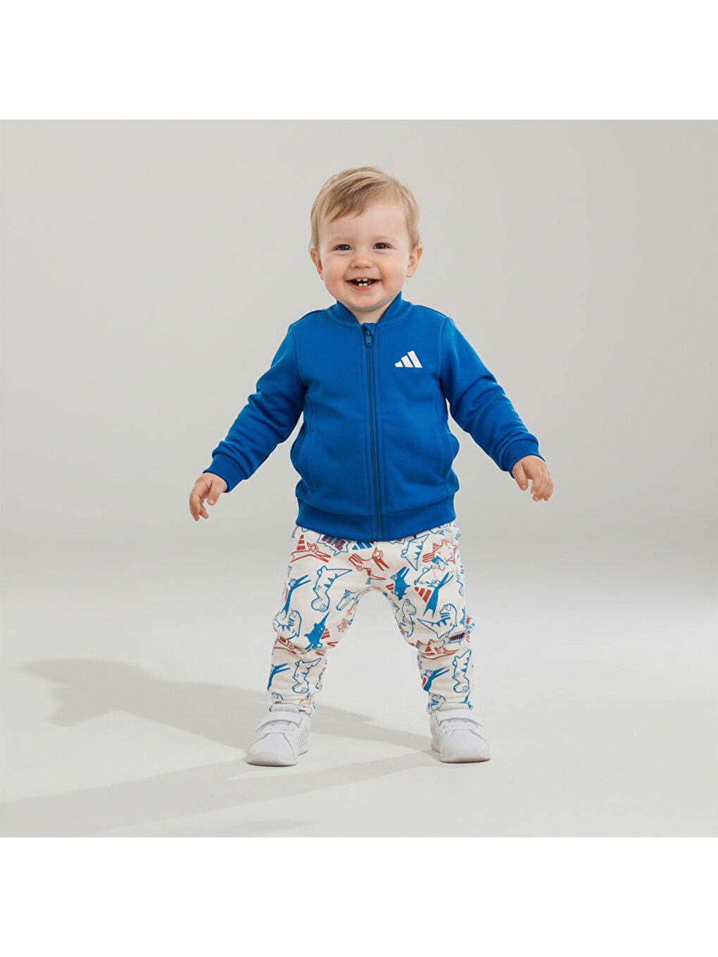 Karışık Adiraptor Fleece Bebek Klasik Yaka Eşofman Takımı