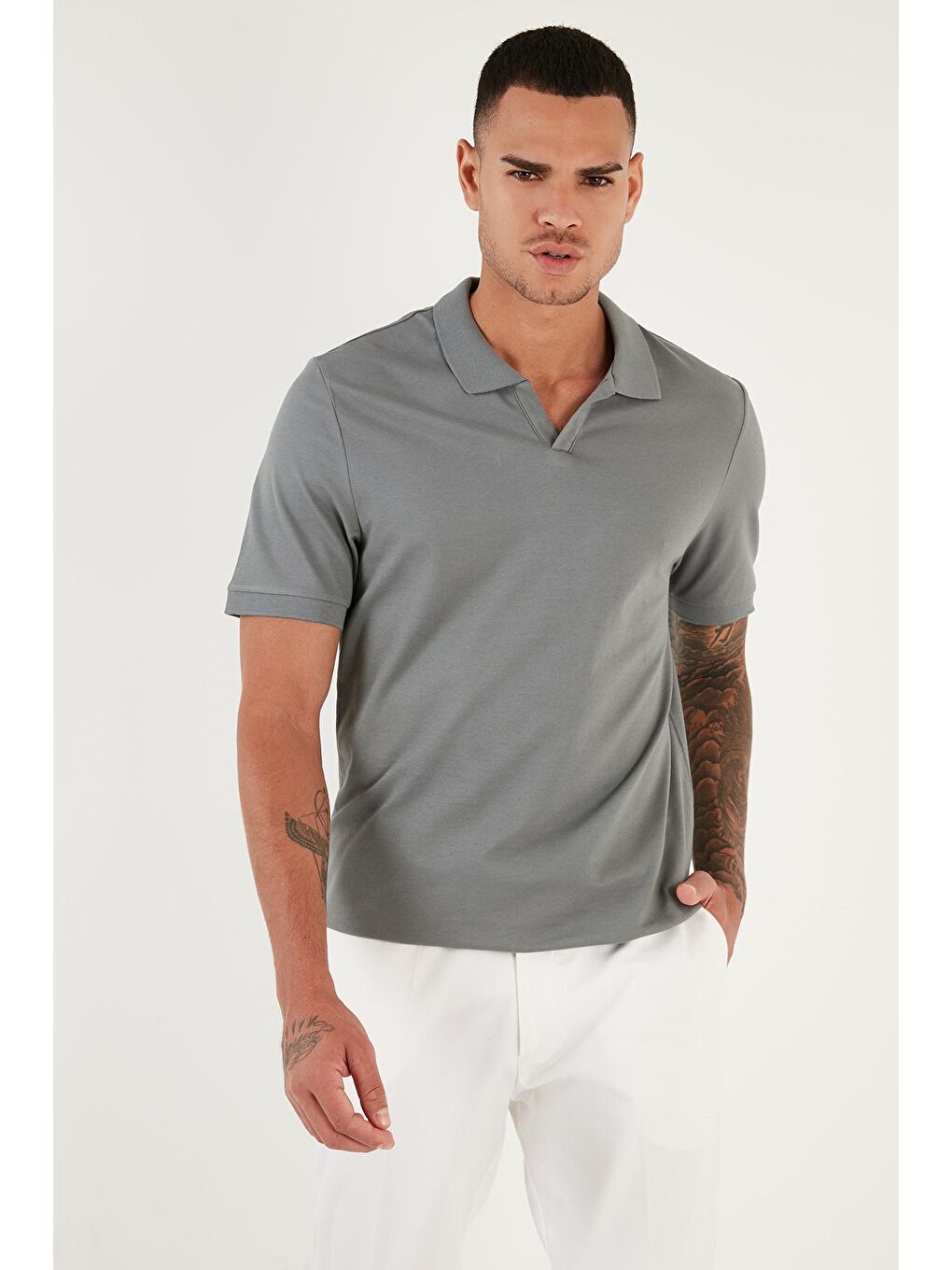 Buratti Haki Slim Fit Pamuklu Polo T Shirt 5902141 - 5